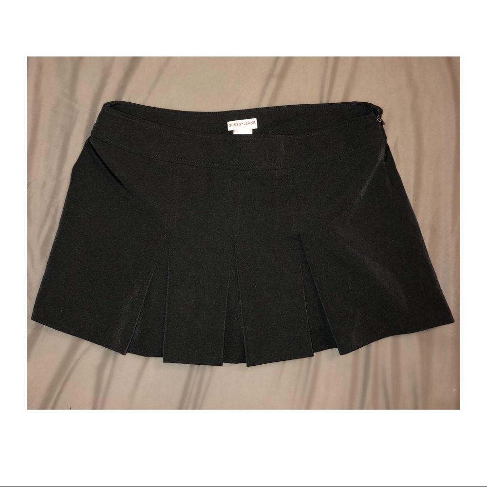 90’s GUESS Black School Girl Mini Pleated Skirt